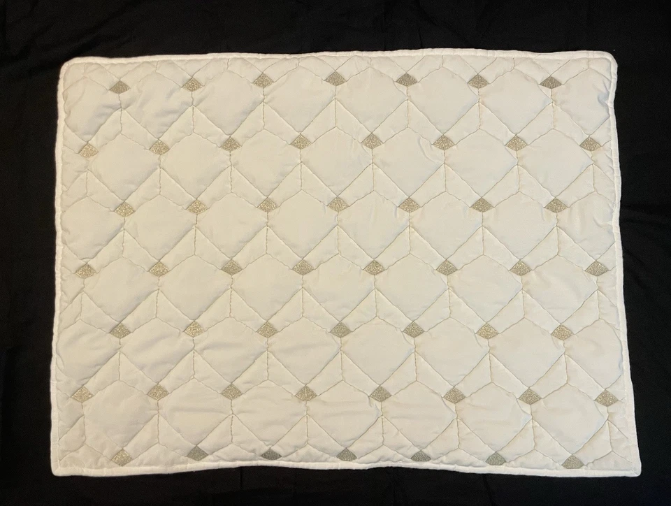 Velvet Sham Pottery Barn Modern Baby Kids Coco Gold Romantic 27x20 Geometric - Image 1 of 4