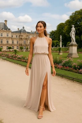 show me your mumu heather halter dress, size s,$168 , new Ring Crisp Nov Sale - Image 1 of 4