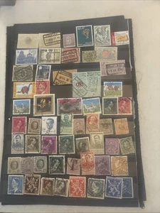 Sammlung Ausland auf Karten alle Belgien 200 plus Briefmarken N145 - Bild 1 von 3