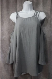 Doe and Rae Damen grau Kaskaden Tank mit gemischten Materialien Größe Medium - Bild 1 von 4