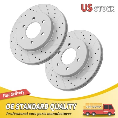 Rotor de freio dianteiro 4WD 6 lugares para 2004-2007 2008 Ford F-150 Lobo Lincoln Mark LT - Imagem 1 de 4