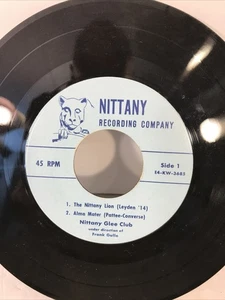 Penn State Nittany Lions 45 rpm Record Fight Fight Fight Song - Imagen 1 de 9