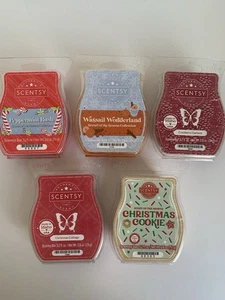 Scentsy Holiday Wax Bar Lot Of 5- Peppermint rush, Wassail Wonderland And More - Picture 1 of 8