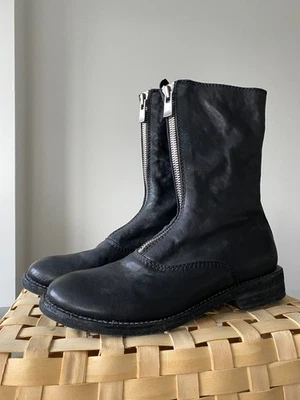 GUIDI 310 Botas de Cuero con Cremallera Frontal - Negras Talla 36 - Hechas en Italia Foto 1 de 4