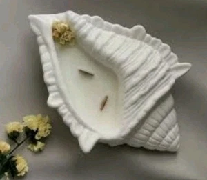 Large Conch Silicone Mold Unique Conch Shaped Tray Resin Concrete Mold 3D Candle - Picture 1 of 4