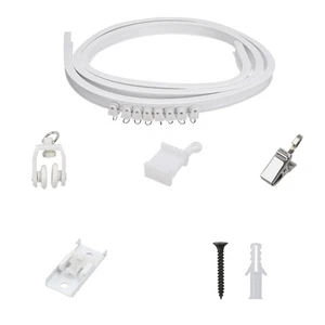 Multipurpose 5 Meter Curved Curtain Rails Kits with Metal Clip for Home Decors - Picture 1 of 8