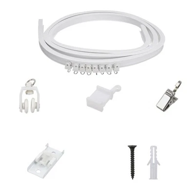 Multipurpose 5 Meter Curved Curtain Rails Kits with Metal Clip for Home Decors - Image 1 of 4