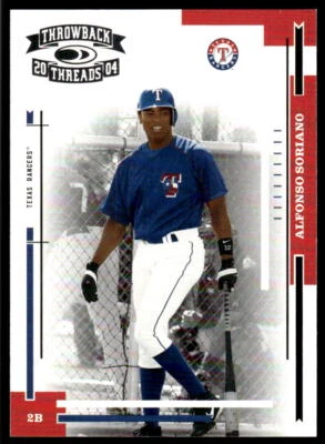2004 Donruss Throwback Threads 189 Alfonso Soriano Texas Rangers Baseball Card - Image 1 of 2