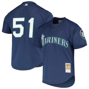Seattle Mariners Ichiro Suzuki #51 Mitchell & Ness Navy 2002 Authentic BP Trikot - Bild 1 von 6
