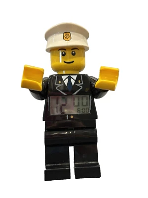 "Reloj despertador Lego City oficial de policía 9"" probado y baterías de funcionamiento incluidas" Foto 1 de 4