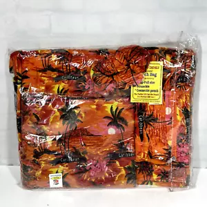 Tropical Beach Caribbean Tote Large Bag w/Wrap Cosmetic Bag and Scrunchie - Picture 1 of 12