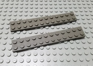 LEGO Lot of 2 Dark Gray 2x12 Flat Building Plate Parts and Pieces - Picture 1 of 1