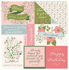 Kaisercraft Full Bloom - 2X Rosebud 12X12 Scrapbook Paper - Flowers Pink Green