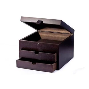 Famaco Schuhputzkasten aus dunkel gebeiztem Buchenholz - 206000 - Bild 1 von 3