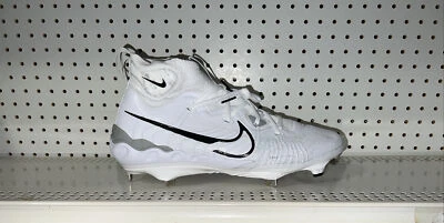 Nike Alpha Huarache NXT Mens Metal Baseball Cleats Size 7.5 White Black Gray