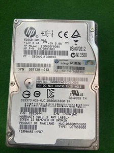 HP EG0600FBDBU 600GB 10K RPM 2.5" SAS HDD 597609-003 Hard Drive (A17) - Picture 1 of 3