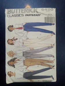 Butterick 6420 Sewing Pattern Size 6-10 Pull On Pants Tapered 1992 Uncut Easy - Picture 1 of 3