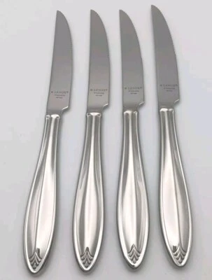Lenox Covington 4 Piece Steak Knife Set 18/10 Stainless Flatware Vietnam NOS - Image 1 of 4
