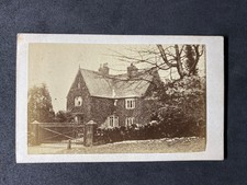Victorian Carte De Visite CDV: Scene: Mystery Country House In The Snow