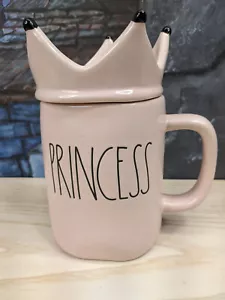 Taza de sopa de café con corona rosa claro RAE DUNN té de chocolate caliente - Imagen 1 de 14