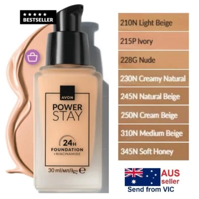 Avon Power Stay (was Extra Lasting) 24H Longwear Liquid Foundation SPF10 New - Image 1 of 4