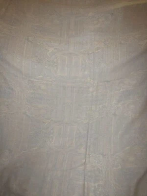 1853 LEITNER Italien Cherub Tischdecke 100"x100" in blauem Nebel mit Silber - Bild 1 von 4