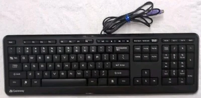 Gateway Keyboard KB-0817 US English PS/2 Wired Multimedia Desktop Vintage Y2K - Image 1 of 4