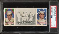 1912 T202 Hassan Triple Folder Barry Baker The Athletic Infield PSA 5.5