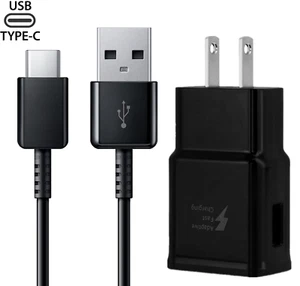 Adaptive Fast Wall Charger + USB Type C Cable For Samsung Galaxy A32 5G / A32 4G - Picture 1 of 6