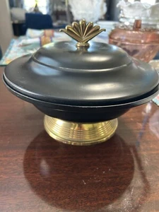 Vintage 1950’s Crestmark Continental Silver Black Metal Brass Aluminium Server - Bild 1 von 7