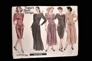 Vogue 2381 Basic Designer Original 1989 Dress Sewing Pattern Size 12-14-16 Uncut - Picture 1 of 3
