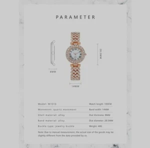 Women's Wristwatches Full Stainless Steel Women Business Roman Numeral Quartz Wa - Picture 1 of 6