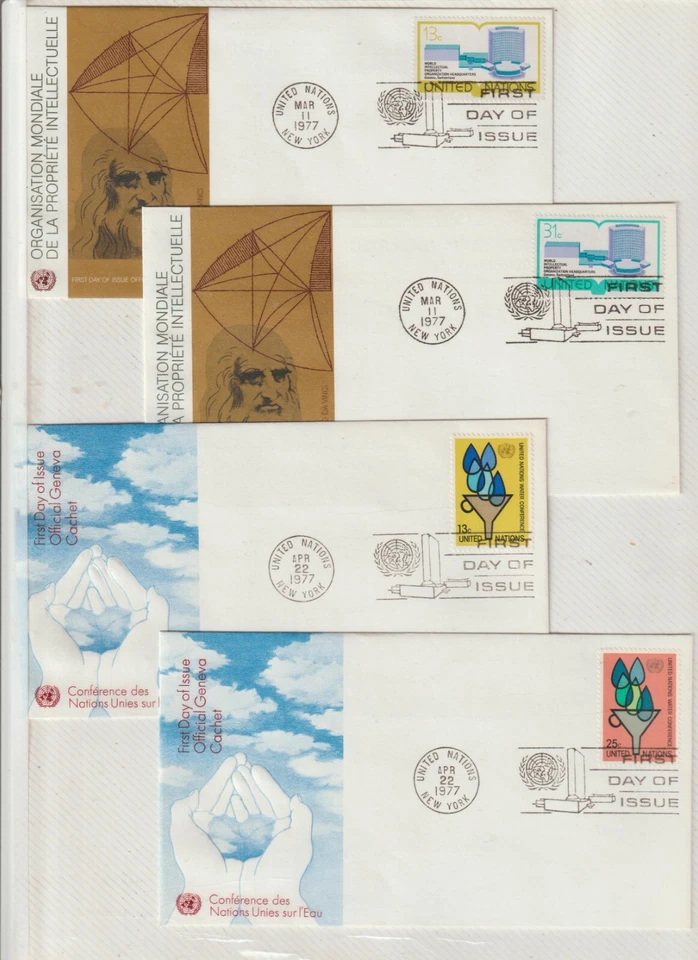 Naciones Unidas Nueva York Sobres Primer Día del año 1977 (GR-866) - Imagen 1 de 1