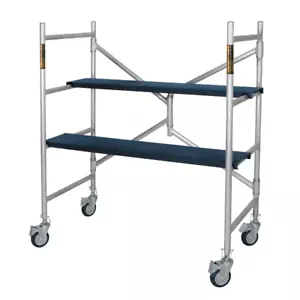 Mini Scaffold Platform Aluminum Caster Wheels 600 lbs. Load Capacity, MetalTech - Picture 1 of 12