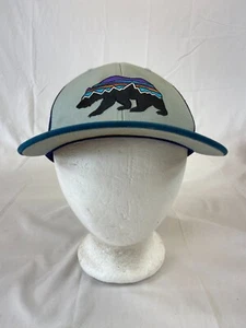 Youth Patagonia Baseball Cap Snapback Hat Bear Outdoor Travel Casual Mesh Back - Picture 1 of 10