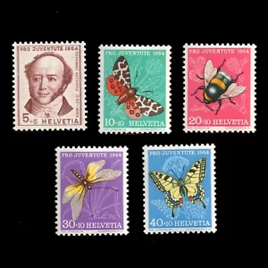 SWITZERLAND Helvetia # B237-B241 BUTTERFLIES MNH Complete Set Semi-Postal Stamps - Picture 1 of 1