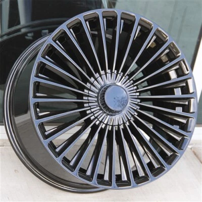 Set(4) 19X8.5/19X9.5 5X112 Gloss Black Wheels Benz C250 C300 C350 E250 E350 E550 - Image 1 of 4