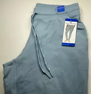 NEW Marc New York Womens Ribbed Soft Cuffed Hem Jogger Pants, Water Blue, MEDIUM - Picture 1 of 8