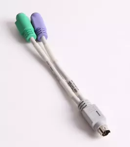 PS/2 Y-Cable; Keyboard and Mouse, 7.25" (New) - Picture 1 of 8