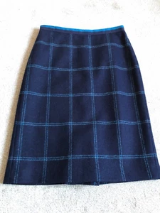 Hobbs Moon Rock Größe 10 Hundezahn Karo gefüttert 100% Wolle Bleistift blau sehr guter Zustand - Bild 1 von 6