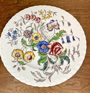 Vintage Vernon Kilns Mayflower California 12" Servierplatte Platte Floral - Bild 1 von 6