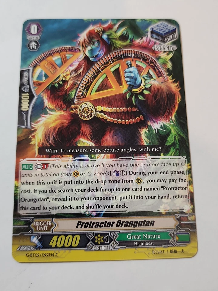 Cardfight!! Vanguard Protractor Orangutan G-BT02/092EN C CFV NM  - Image 1 of 3