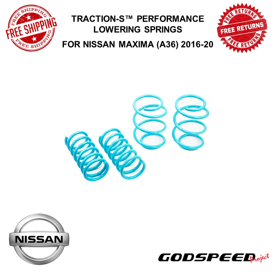 Godspeed Traction-S Performance Lowering Springs For 2016-20 Nissan Maxima A35 - Image 1 of 4