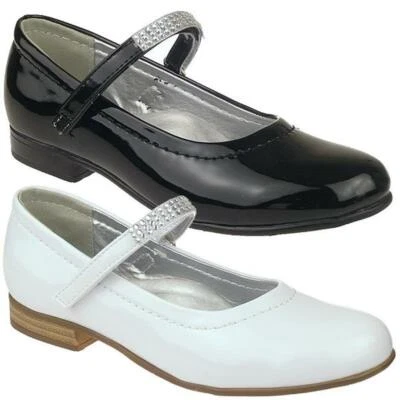 INDIGO Ballerina festlicher Schuh Lack in schwarz oder weiß Gr.31-37