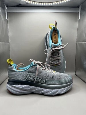 Hoka One One Bondi 6 Size 6.5 gray and blue/teal No insoles - Image 1 of 4