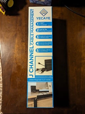 Cable Management Yecaye 7.8’ J Channel Cable Raceway Cable Management Kit - Image 1 of 2