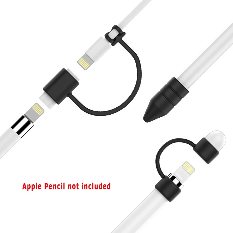 Easy to Install Premium 3 Pieces Silicone Bundle for Apple Pencil 1st Generation - Image 1 of 4