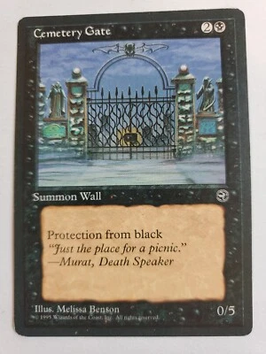 MTG Magic The Gathering Card Cemetery GateSummon Wall Black Homelands - Image 1 of 2