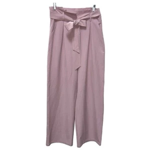 The Clothing Company Women's Pink Paperbag Wide Leg Dress Pants Sz L - Picture 1 of 7