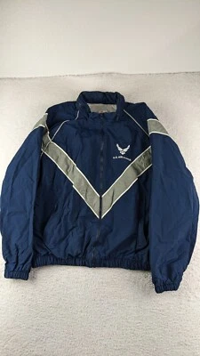 JWOD Skilcraf Air force Windbreaker Jacket Medium Short Full Zip Hooded AF PTU - Image 1 of 4